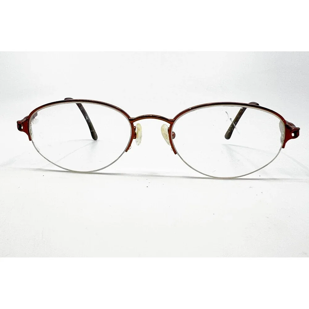 Unbranded Eyeglasses Frames Womens Brown Half Rim Oval 52-20-135 5677 52mm